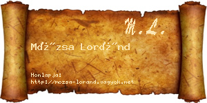 Mózsa Loránd névjegykártya